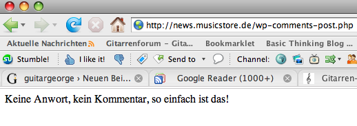 Musicstore Köln Weblog